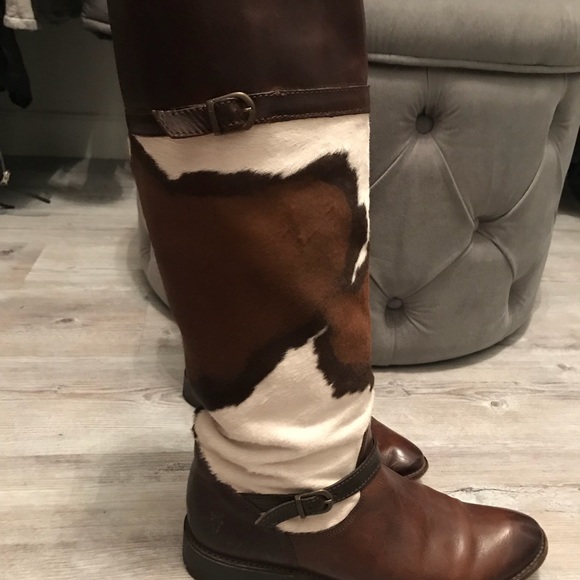 Frye extremely rare calf hair boots size 9 - Picture 3 of 8